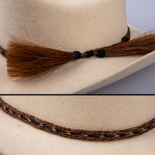 Load image into Gallery viewer, Natural Horse Hair Hat band 3/8&quot; adjustable
