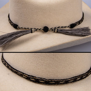 Natural Horse Hair Hat band 3/8" adjustable