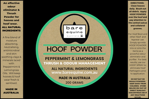 Bare Equine Australia Hoof Powder - Peppermint and Lemongrass