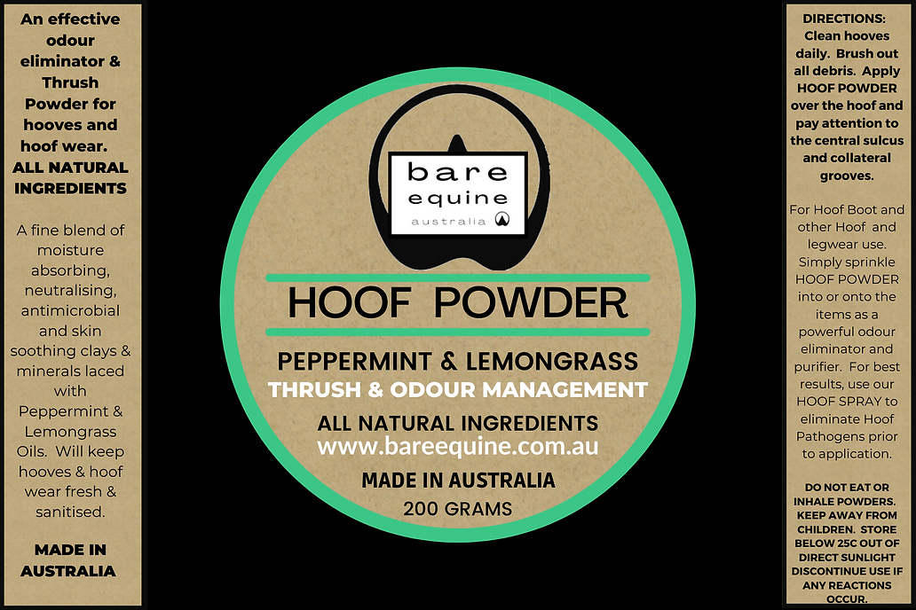 Bare Equine Australia Hoof Powder - Peppermint and Lemongrass