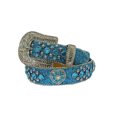 Load image into Gallery viewer, Girls Sparkling Belt wit Heart Concho
