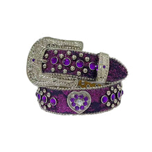 Load image into Gallery viewer, Girls Sparkling Belt wit Heart Concho

