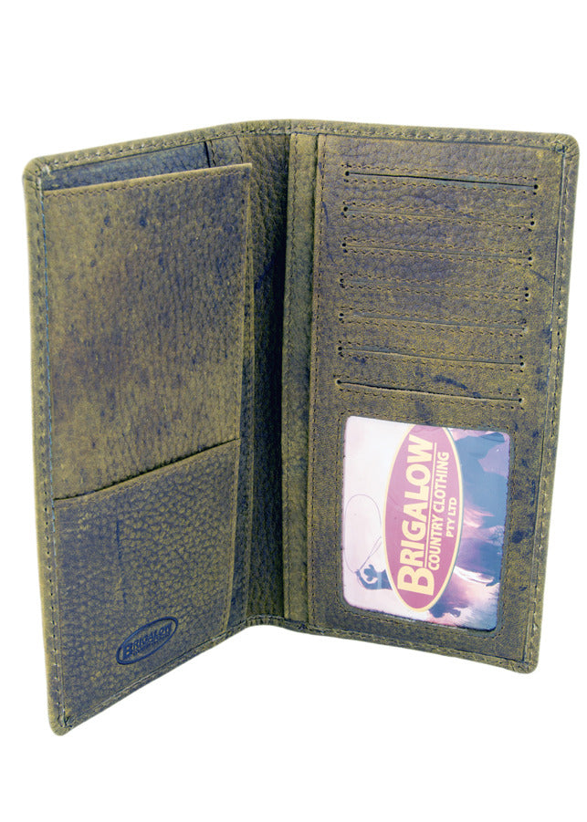 Wallet - Leather - Suede Distressed - Silver Concho & Arrows