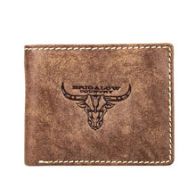 Load image into Gallery viewer, Wallet leather distressed - Brigalow Steer Head
