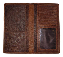Load image into Gallery viewer, Wallet - Leather - Tan - Floral Tooling - Cowhide Hair-On - Steerhead
