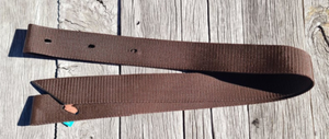 Poly Web Cinch Tie Strap w Leather Tie Back