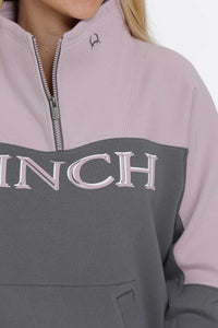 Cinch Womens Hoodies - Grey & pink