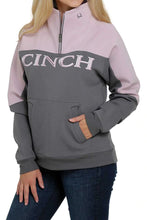 Load image into Gallery viewer, Cinch Womens Hoodies - Grey &amp; pink
