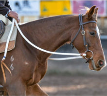 Load image into Gallery viewer, Flat Braided Split campdraft reins 6&#39;6
