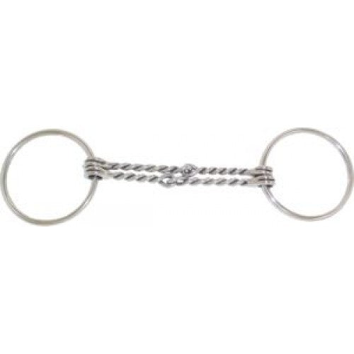 Ring Snaffle twisted wire mouth